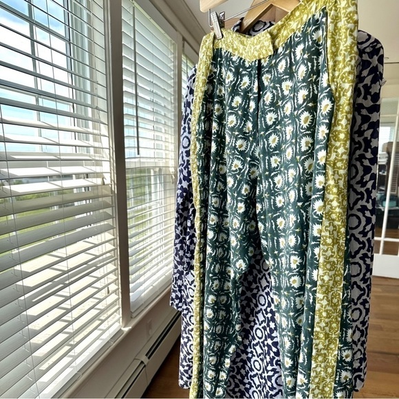 Roberta Roller Rabbit Green and Yellow Straight Leg Pants - Picture 2 of 16